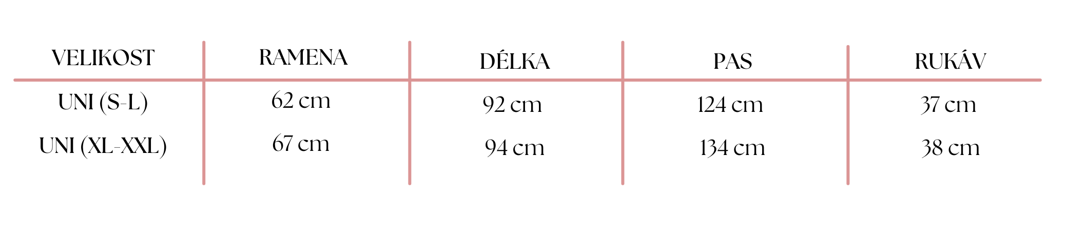 size UNI (S-L) UNI (XL-XXL) (55 x 13 cm)